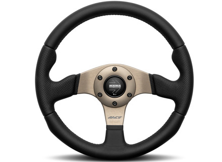 MOMO Race 2.0 Steering Wheel - Black Leather - VRACE2BKAN32R, VRACE2BKAN35R - VRACE2BKAN32R, VRACE2BKAN35R